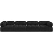 Meridian Furniture Ames Black Boucle Fabric Modular Sofa