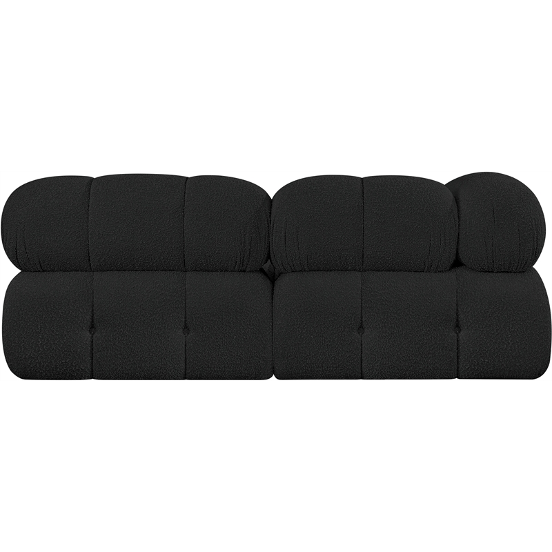 Meridian Furniture Ames Black Boucle Fabric Modular Sofa