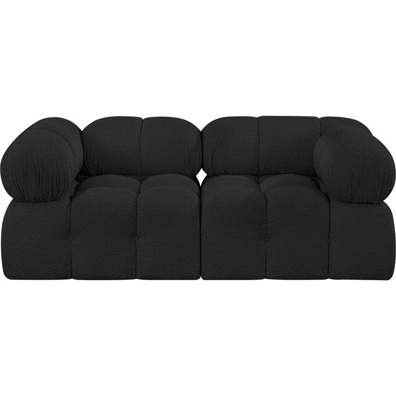 Meridian Furniture Ames Black Boucle Fabric Modular Sofa