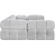 Meridian Furniture Ames Grey Boucle Fabric Modular Sectional