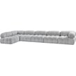 Meridian Furniture Ames Grey Boucle Fabric Modular Sectional