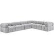 Meridian Furniture Ames Grey Boucle Fabric Modular Sectional