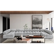 Meridian Furniture Ames Grey Boucle Fabric Modular Sectional