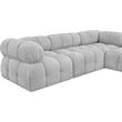 Meridian Furniture Ames Grey Boucle Fabric Modular Sectional