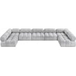 Meridian Furniture Ames Grey Boucle Fabric Modular Sectional