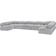 Meridian Furniture Ames Grey Boucle Fabric Modular Sectional