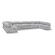 Meridian Furniture Ames Grey Boucle Fabric Modular Sectional