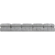 Meridian Furniture Ames Grey Boucle Fabric Modular Sectional