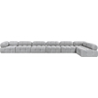 Meridian Furniture Ames Grey Boucle Fabric Modular Sectional
