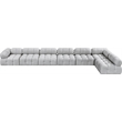 Meridian Furniture Ames Grey Boucle Fabric Modular Sectional