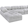 Meridian Furniture Ames Grey Boucle Fabric Modular Sectional