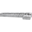 Meridian Furniture Ames Grey Boucle Fabric Modular Sectional