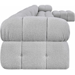 Meridian Furniture Ames Grey Boucle Fabric Modular Sectional