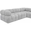 Meridian Furniture Ames Grey Boucle Fabric Modular Sectional