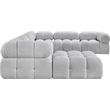 Meridian Furniture Ames Grey Boucle Fabric Modular Sectional