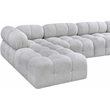 Meridian Furniture Ames Grey Boucle Fabric Modular Sectional