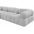 Meridian Furniture Ames Grey Boucle Fabric Modular Sectional