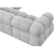Meridian Furniture Ames Grey Boucle Fabric Modular Sectional