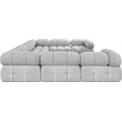 Meridian Furniture Ames Grey Boucle Fabric Modular Sectional
