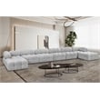Meridian Furniture Ames Grey Boucle Fabric Modular Sectional