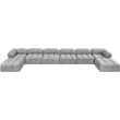 Meridian Furniture Ames Grey Boucle Fabric Modular Sectional