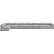 Meridian Furniture Ames Grey Boucle Fabric Modular Sectional