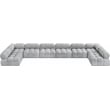 Meridian Furniture Ames Grey Boucle Fabric Modular Sectional