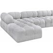 Meridian Furniture Ames Grey Boucle Fabric Modular Sectional
