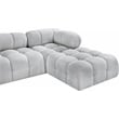 Meridian Furniture Ames Grey Boucle Fabric Modular Sectional