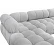 Meridian Furniture Ames Grey Boucle Fabric Modular Sectional