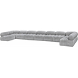 Meridian Furniture Ames Grey Boucle Fabric Modular Sectional