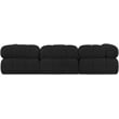 Meridian Furniture Ames Black Boucle Fabric Modular Sectional