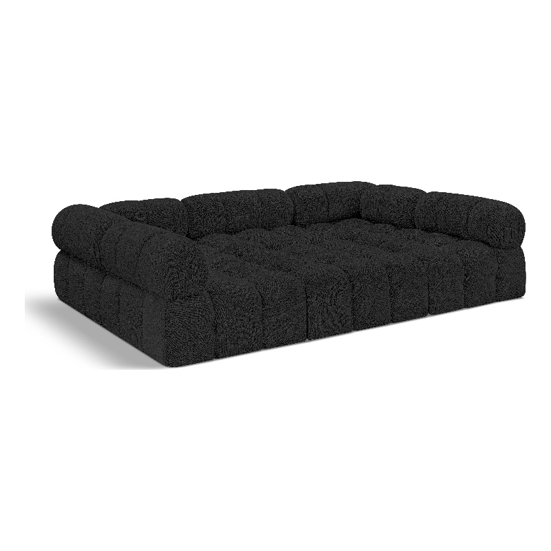 Meridian Furniture Ames Black Boucle Fabric Modular Sectional