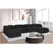 Meridian Furniture Ames Black Boucle Fabric Modular Sectional