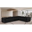 Meridian Furniture Ames Black Boucle Fabric Modular Sectional