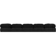 Meridian Furniture Ames Black Boucle Fabric Modular Sectional
