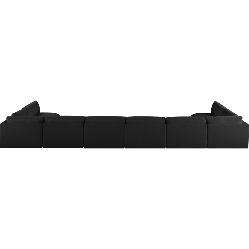 Meridian Furniture Ease Black Fabric Modular Sectional