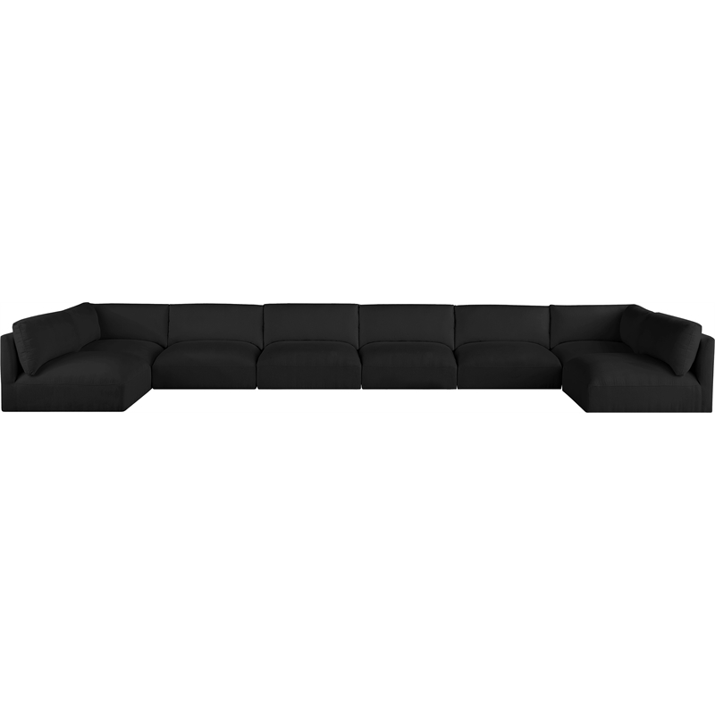 Meridian Furniture Ease Black Fabric Modular Sectional