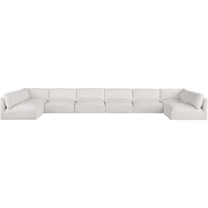 Meridian Furniture Ease Cream Fabric Modular Sectional