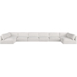 Meridian Furniture Ease Cream Fabric Modular Sectional