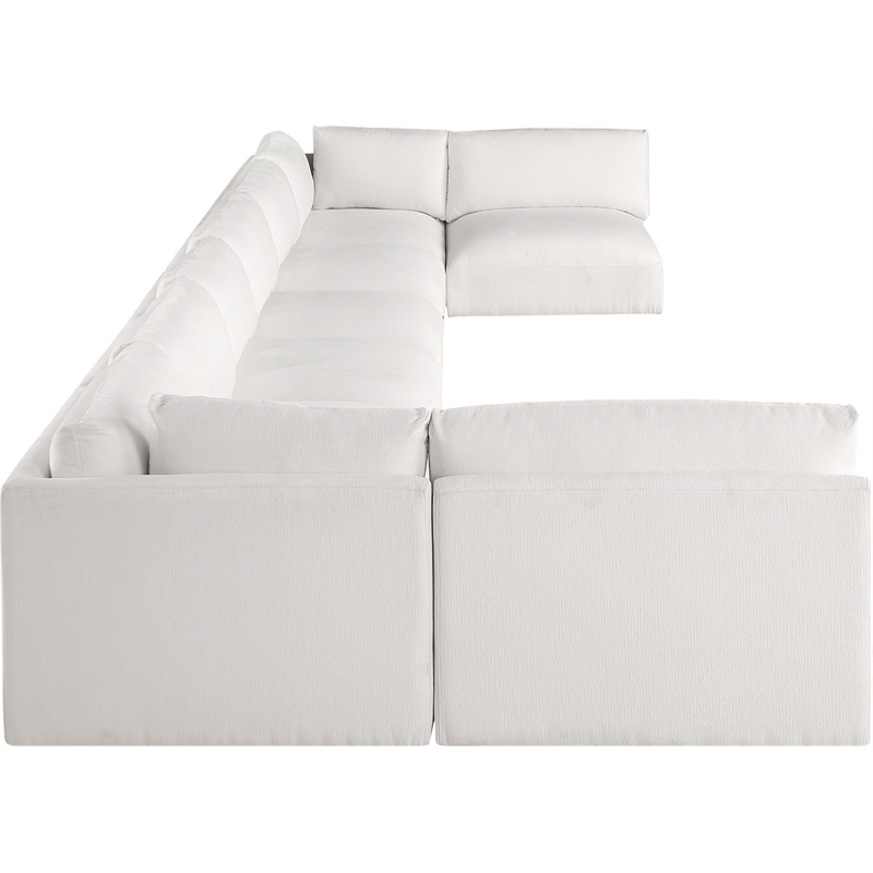 Meridian Furniture Ease Cream Fabric Modular Sectional