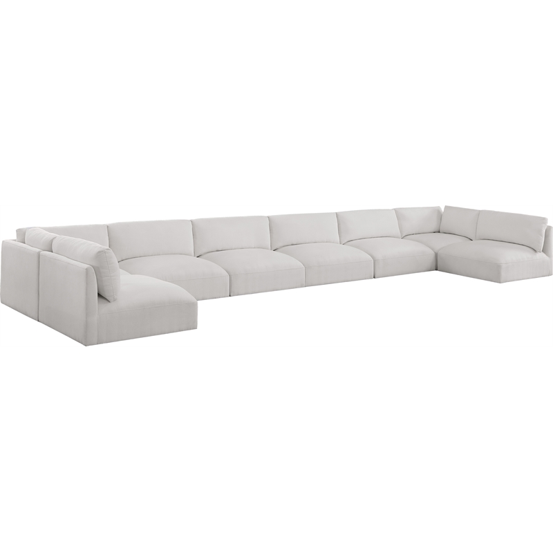 Meridian Furniture Ease Cream Fabric Modular Sectional