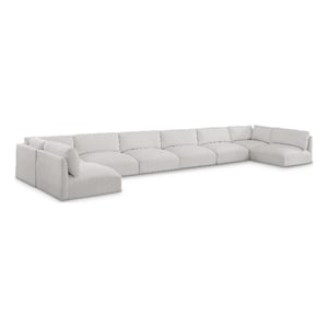 Meridian Furniture Ease Cream Fabric Modular Sectional