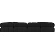 Meridian Furniture Ames Black Boucle Fabric Modular Sectional