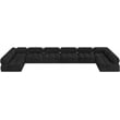 Meridian Furniture Ames Black Boucle Fabric Modular Sectional