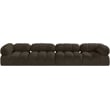 Meridian Furniture Ames Brown Boucle Fabric Modular Sofa