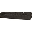 Meridian Furniture Ames Brown Boucle Fabric Modular Sofa