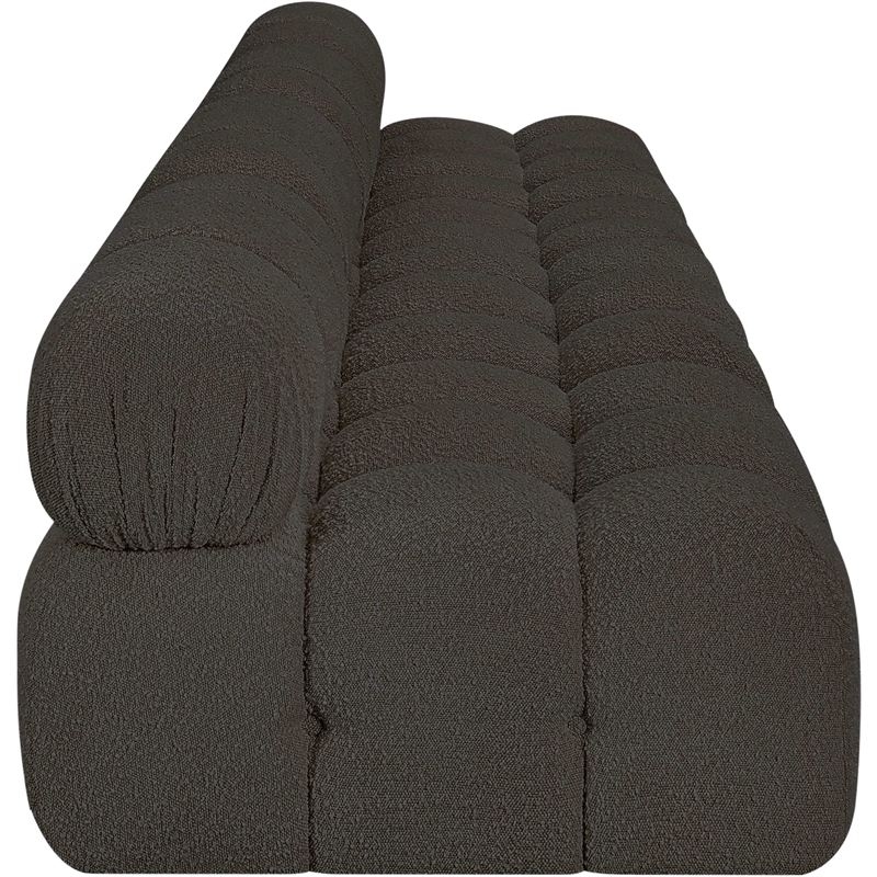 Meridian Furniture Ames Brown Boucle Fabric Modular Sofa