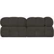 Meridian Furniture Ames Brown Boucle Fabric Modular Sofa