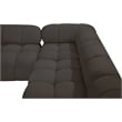 Meridian Furniture Ames Brown Boucle Fabric Modular Sectional